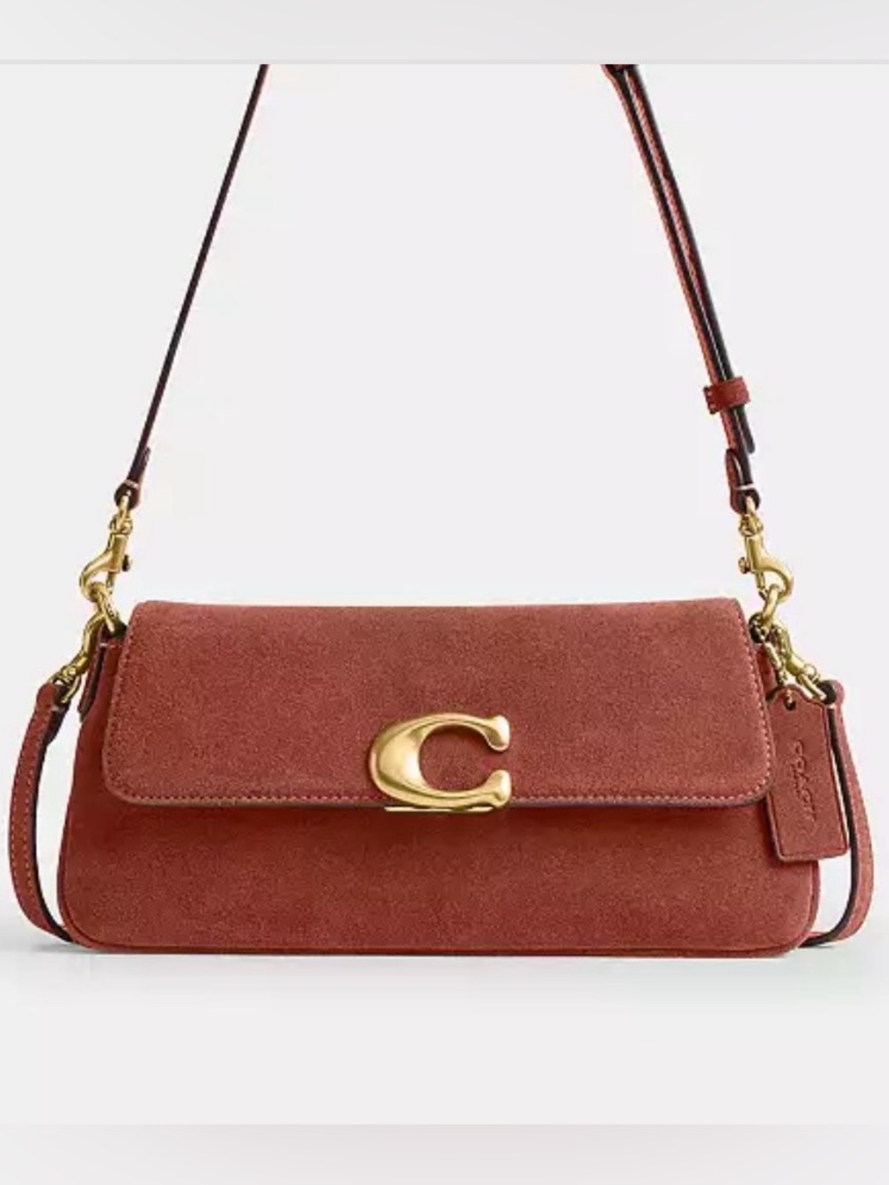 Authentic Coach Jet Shoulder Bag
COLOR: BRASS/CLAY